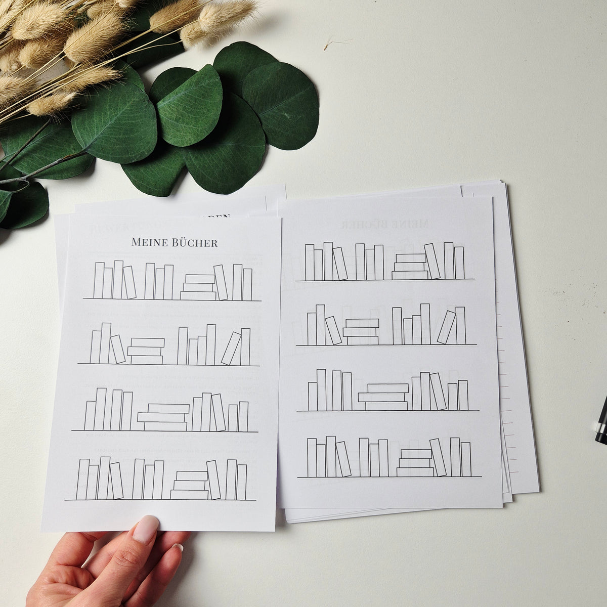 A5 Lesejournal Bundle Grün mit Rosa