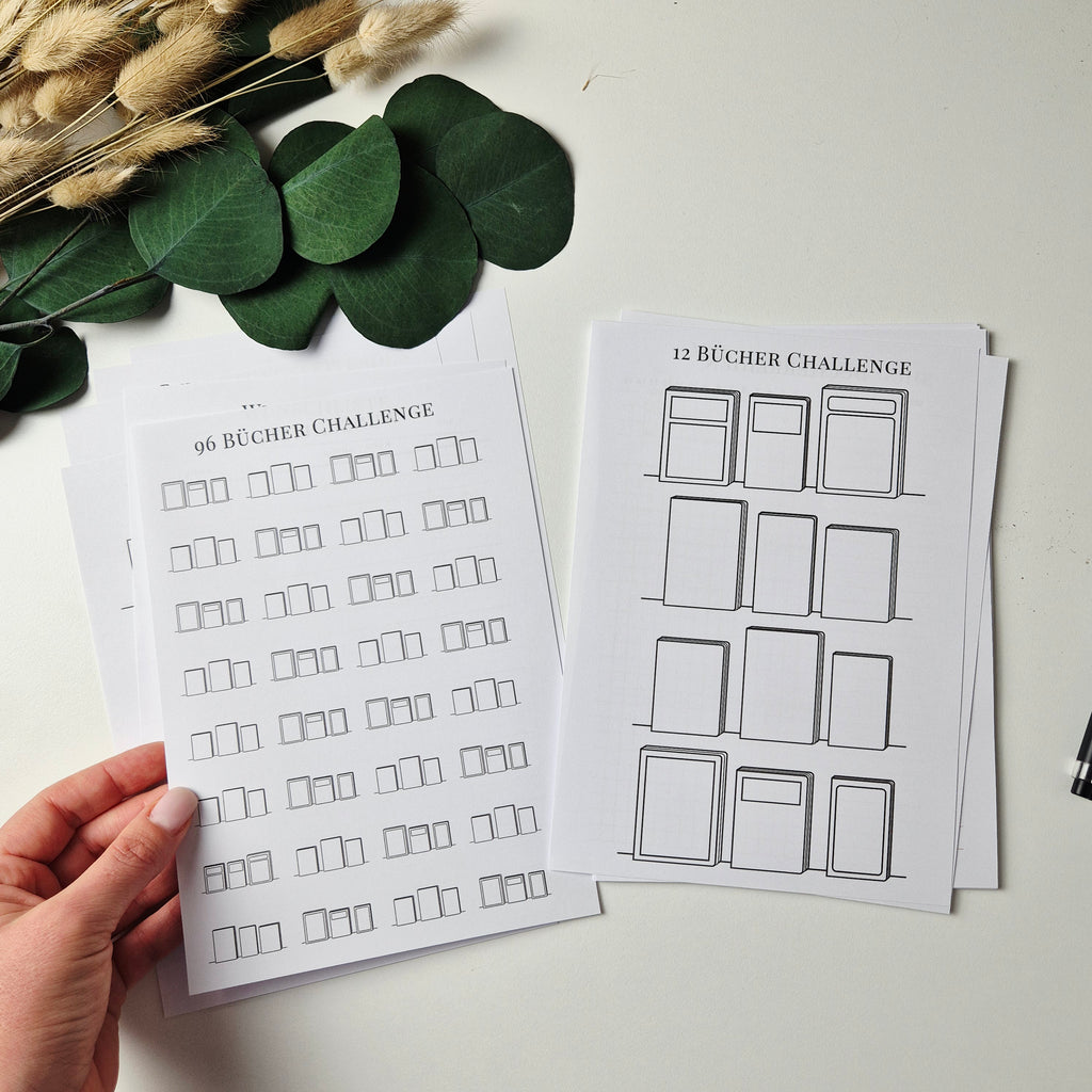 A5 Lesejournal Bundle Grün mit Rosa