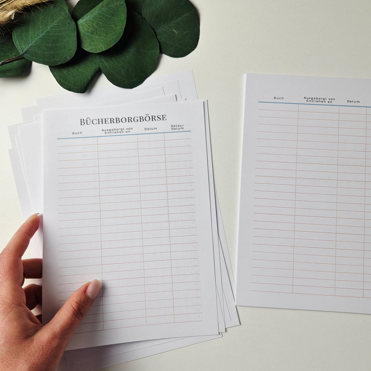 A5 Lesejournal Bundle Grün mit Rosa