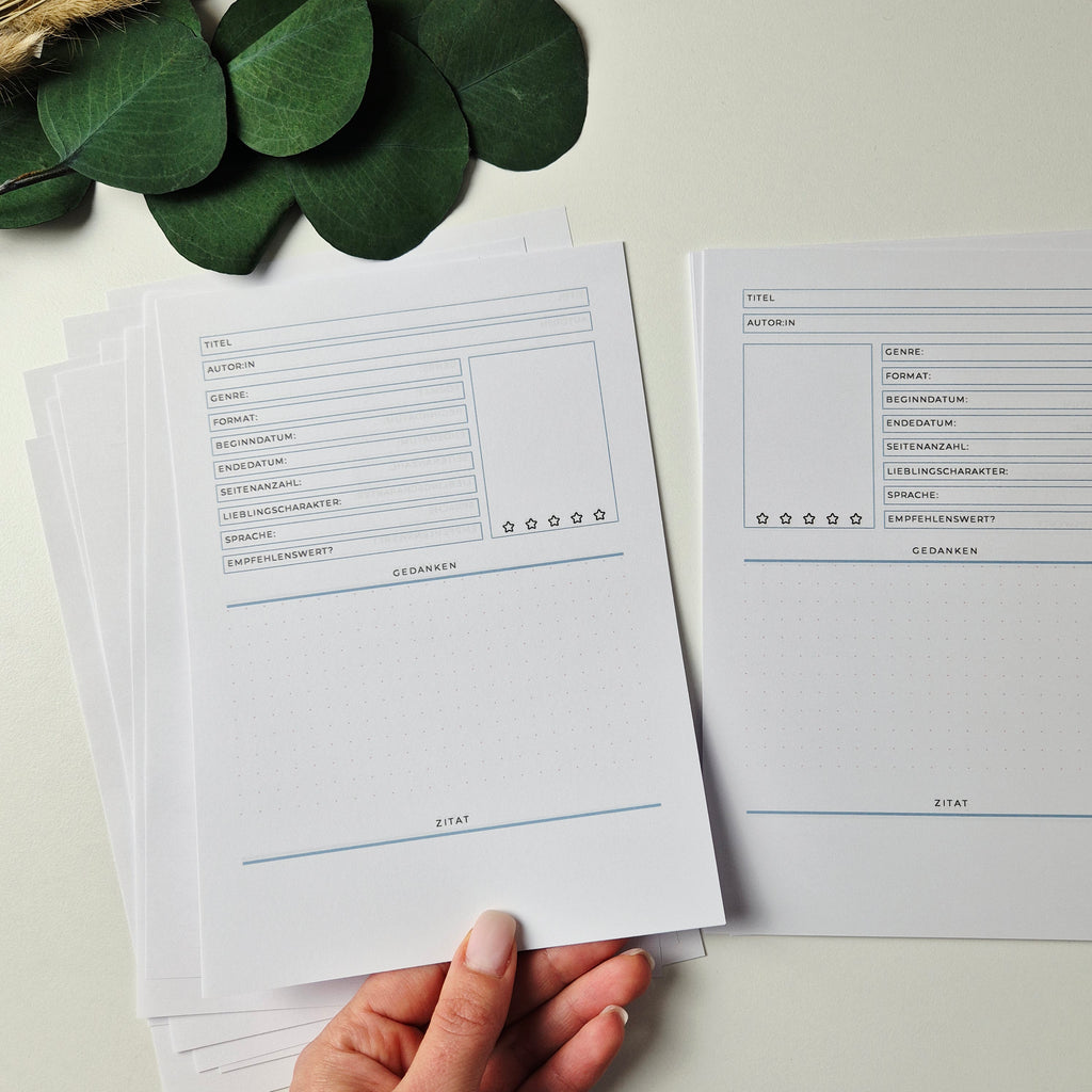 A5 Lesejournal Bundle Grün mit Rosa
