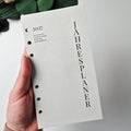 Personal Jahresplaner 2027 – minimalistische Kalendereinlagen