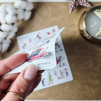 Weihnachtliche Igel-Sticker – 2 Stickerbögen für Planer, Bullet Journal & Scrapbooking | 13 × 17 cm