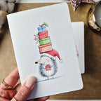 Weihnachts-Notizbuch A6 mit Igeln – gepunktetes Journal