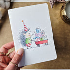 Weihnachts-Notizbuch A6 mit Igeln