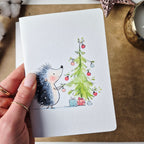 Weihnachts-Notizbuch A6 mit Igeln