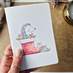 Weihnachts-Notizbuch A6 mit Igeln
