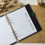 Meal Planner A5 – undatierte Menüplaner-Einlagen mit abtrennbarer Einkaufsliste