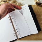 Meal Planner A5 – undatierte Menüplaner-Einlagen mit abtrennbarer Einkaufsliste