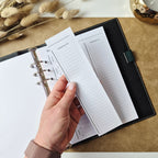 Meal Planner A5 – undatierte Menüplaner-Einlagen mit abtrennbarer Einkaufsliste
