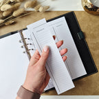Meal Planner A5 – undatierte Menüplaner-Einlagen mit abtrennbarer Einkaufsliste