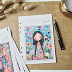 Bunte Monats-Trennblätter im Boho-Stil