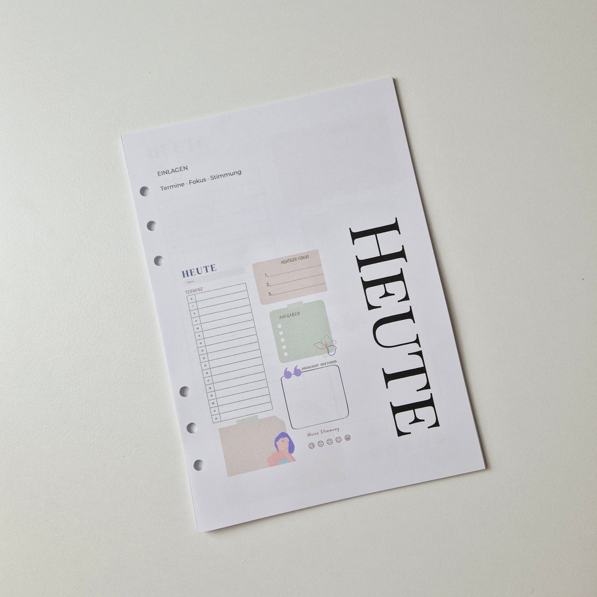Boho-Tagesplaner A5 – undatiert