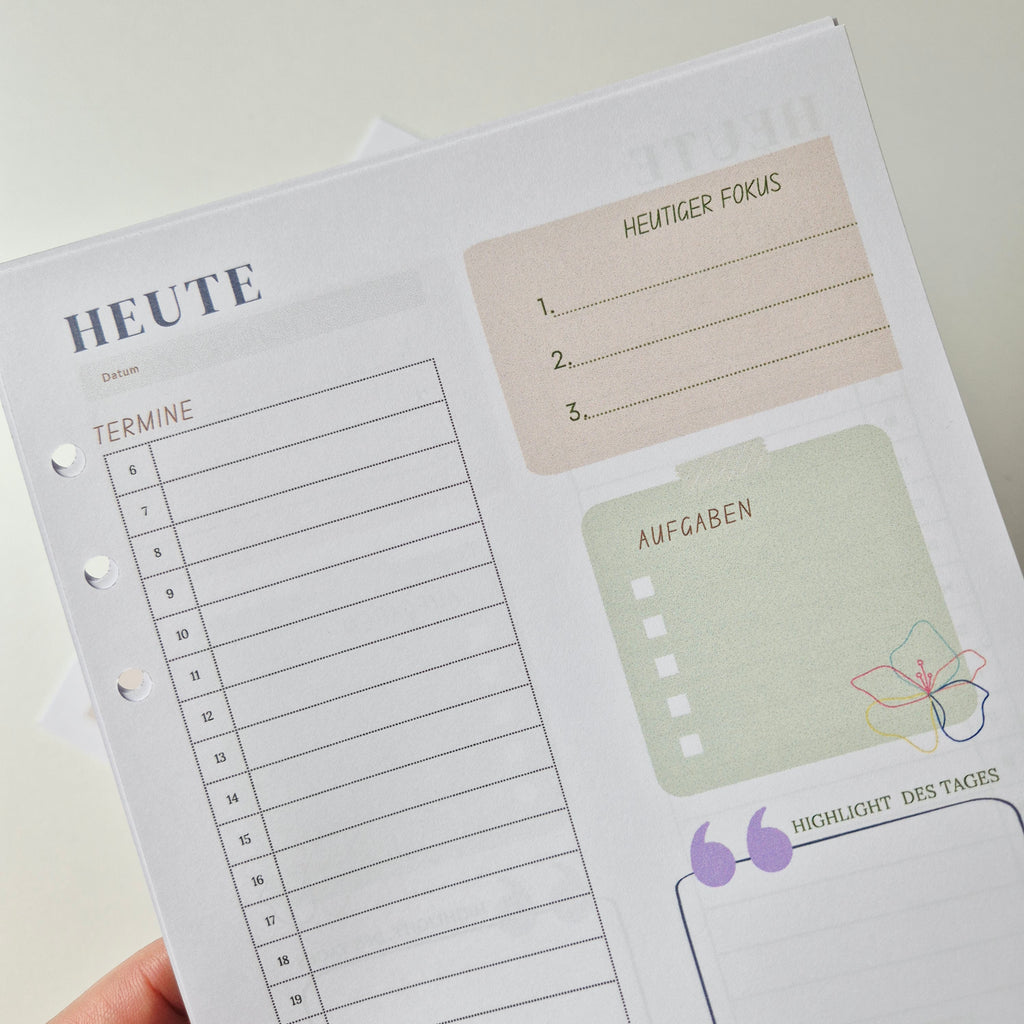 Boho-Tagesplaner A5 – undatiert