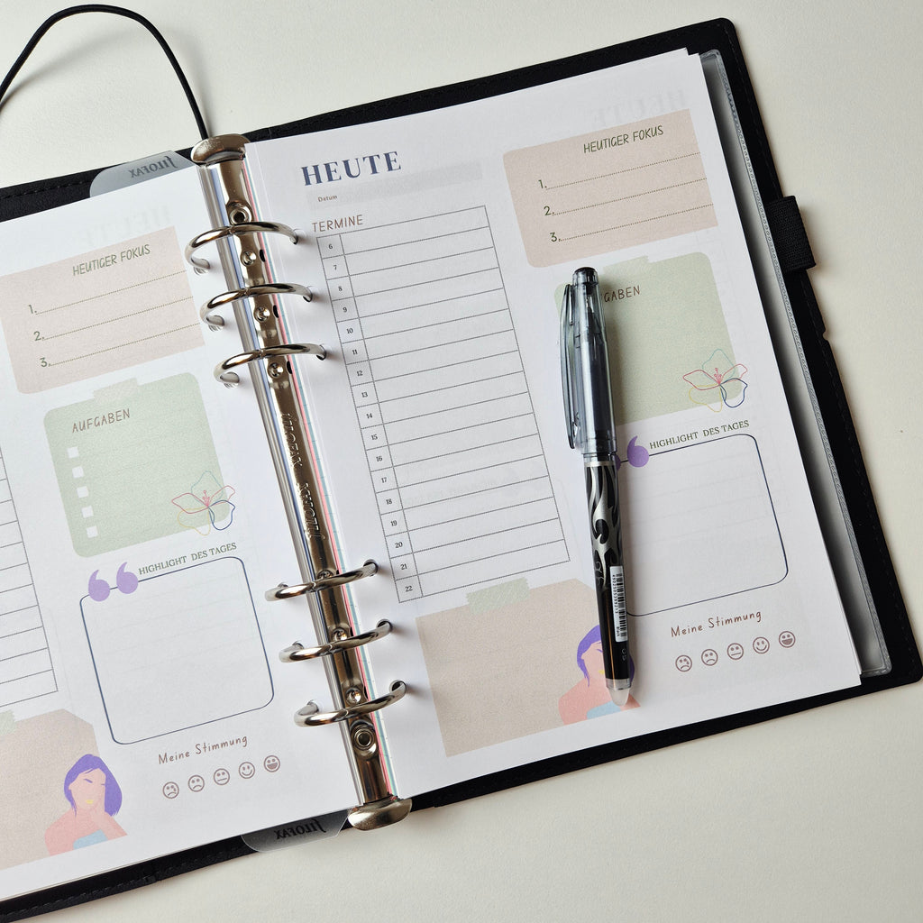 Boho-Tagesplaner A5 – undatiert