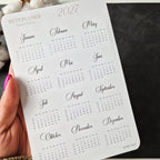 Jahresübersicht 2027 Sticker | Kalender Sticker für Planer, Bujo & Journal