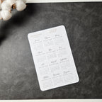 Jahresübersicht 2027 Sticker | Kalender Sticker für Planer, Bujo & Journal