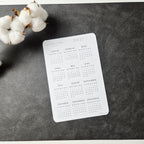 Jahresübersicht 2027 Sticker | Kalender Sticker für Planer, Bujo & Journal