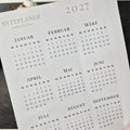 Jahresübersicht 2027 Sticker | Kalender Sticker für Planer, Bujo & Journal