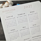 Jahresübersicht 2027 Sticker | Kalender Sticker für Planer, Bujo & Journal