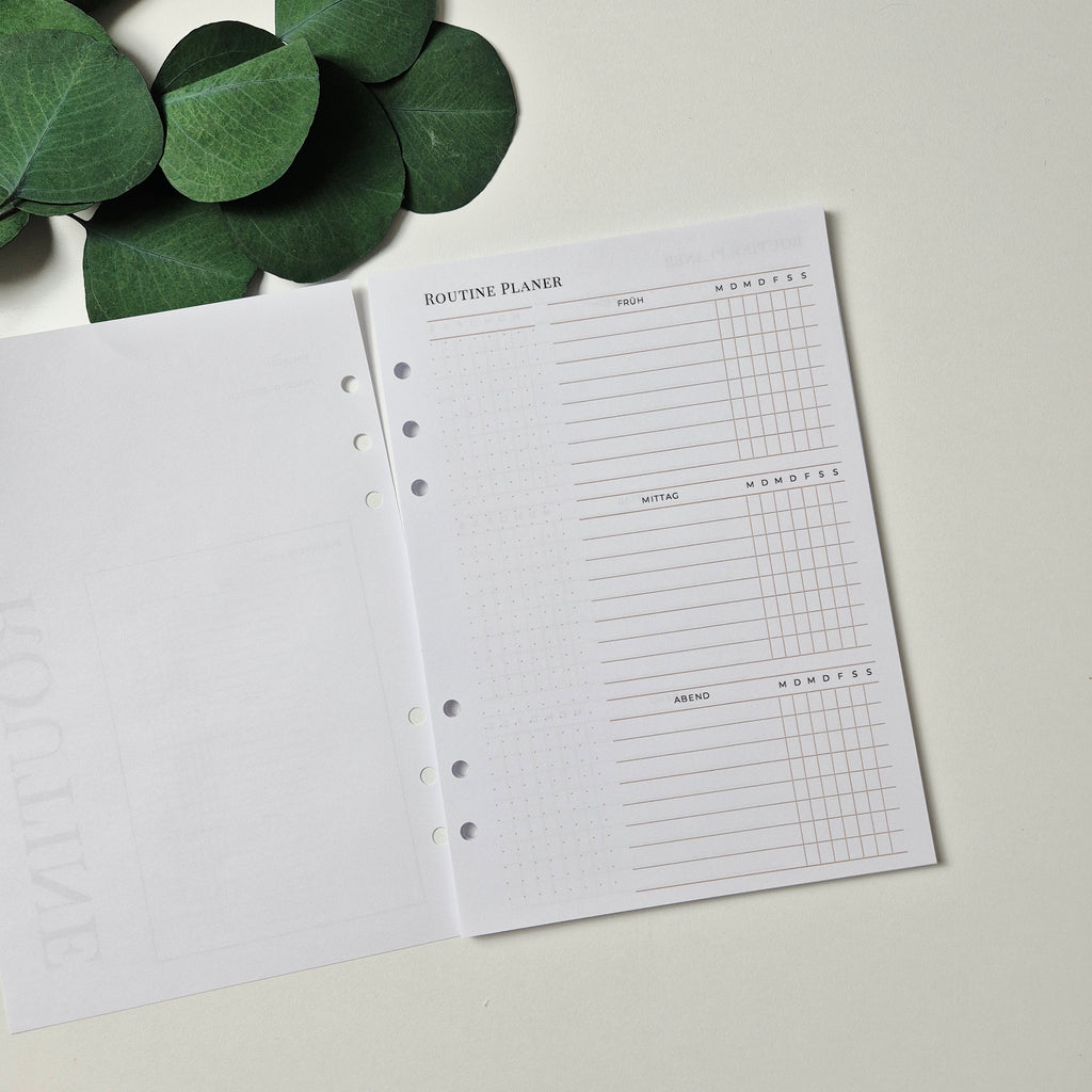 Routinenplaner A5 – Habit Tracker Einlagen für 52 Wochen