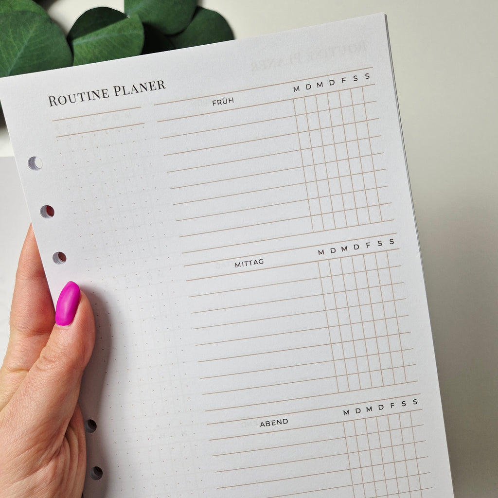 Routinenplaner A5 – Habit Tracker Einlagen für 52 Wochen