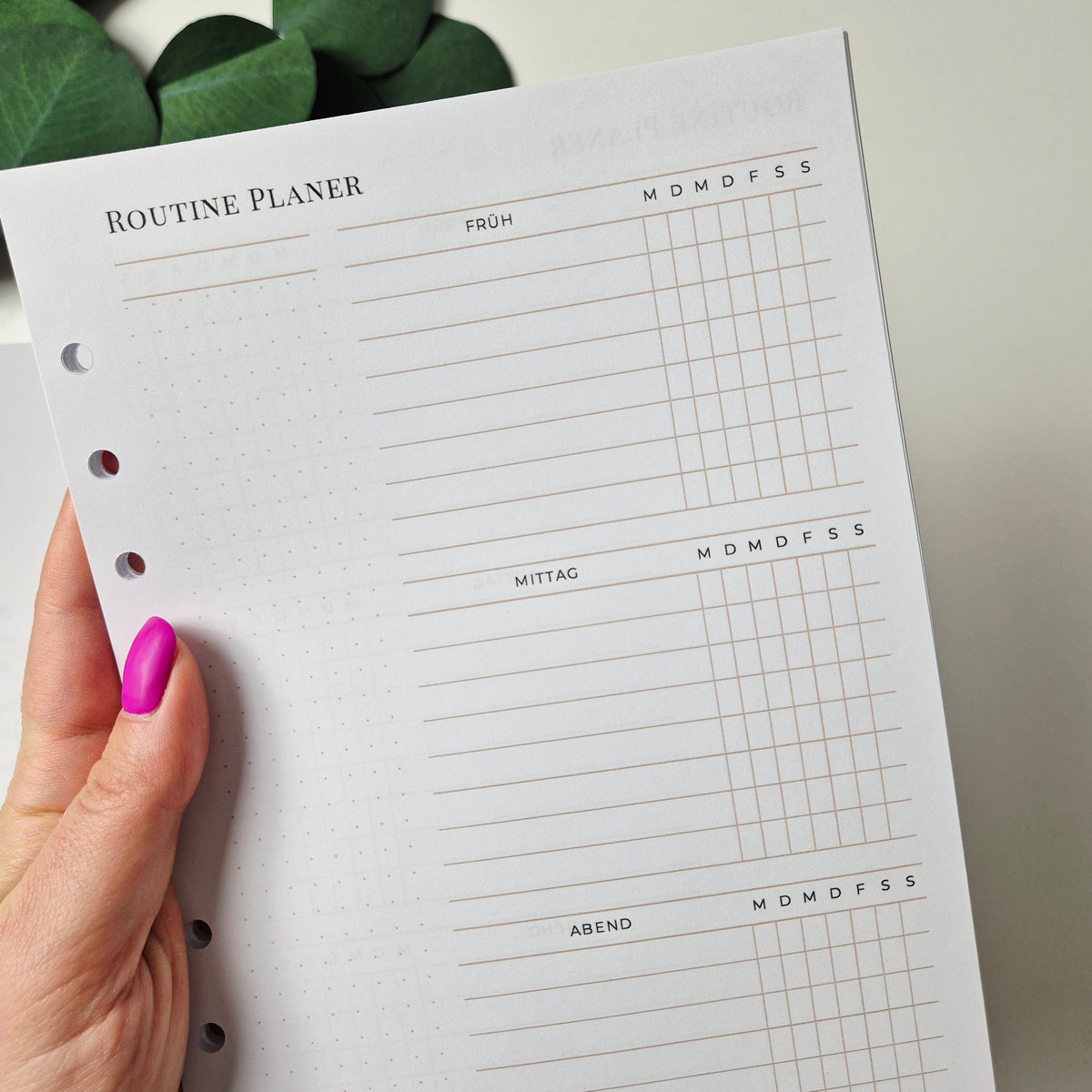 Routinenplaner A5 – Habit Tracker Einlagen für 52 Wochen