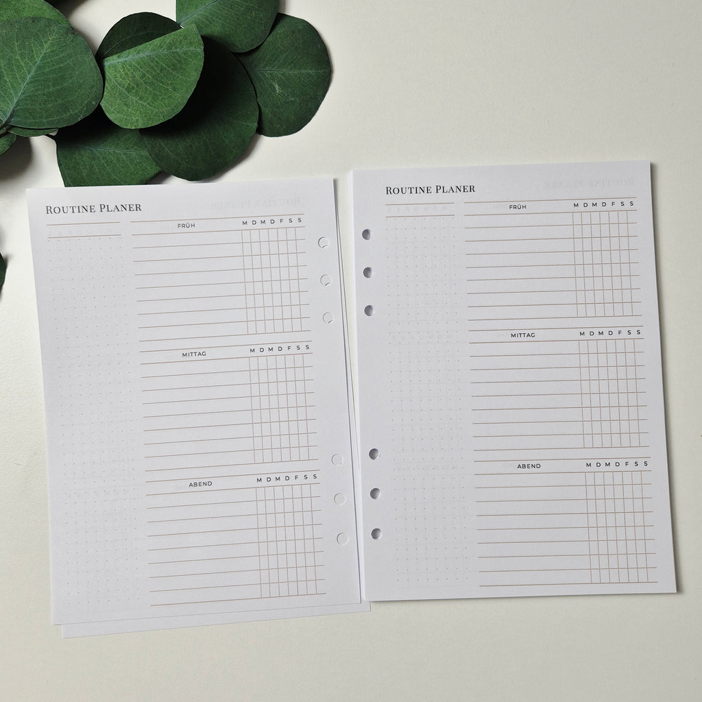 Routinenplaner A5 – Habit Tracker Einlagen für 52 Wochen