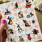 Herbstliche Mäuse Sticker – 2 Stickerbögen in Aquarelloptik für Planer, Bullet Journal & Scrapbooking