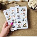 Waldtier Stickerbogen 2er-Set – Herbst Sticker für Planer & Bullet Journal