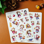 Herbstmäuse Sticker-Set – 2 Stickerbögen im Aquarell-Look für Planer, Bullet Journal & Scrapbooking
