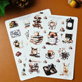 Kaffee Sticker Set – 2 Stickerbögen für Planer, Bullet Journal & Scrapbooking