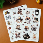 Kaffee Sticker Set – 2 Stickerbögen für Planer, Bullet Journal & Scrapbooking