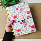 Blumiges A5-Discbuch mit Mohnblumen – für achtsame Momente im Alltag