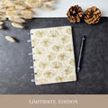 Discbound Notizbuch A5 Pusteblumen – gepunktet Creme-Gold Vintage-Design
