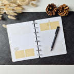 Discbound Notizbuch A5 Pusteblumen – gepunktet Creme-Gold Vintage-Design