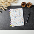 A5 Discbound Notizbuch mit Blumenmuster – handgemacht & flexibel