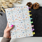 A5 Discbound Notizbuch mit Blumenmuster – handgemacht & flexibel