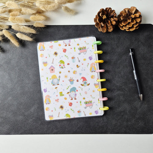 A5 Discbound Bullet Journal mit Beeren und Gartenzwergen