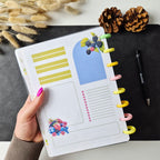 A5 Discbound Bullet Journal mit Beeren und Gartenzwergen