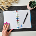 Undatierter Wochenplaner A5 mit 54 Wochen und Notizseiten im Discbound-System
