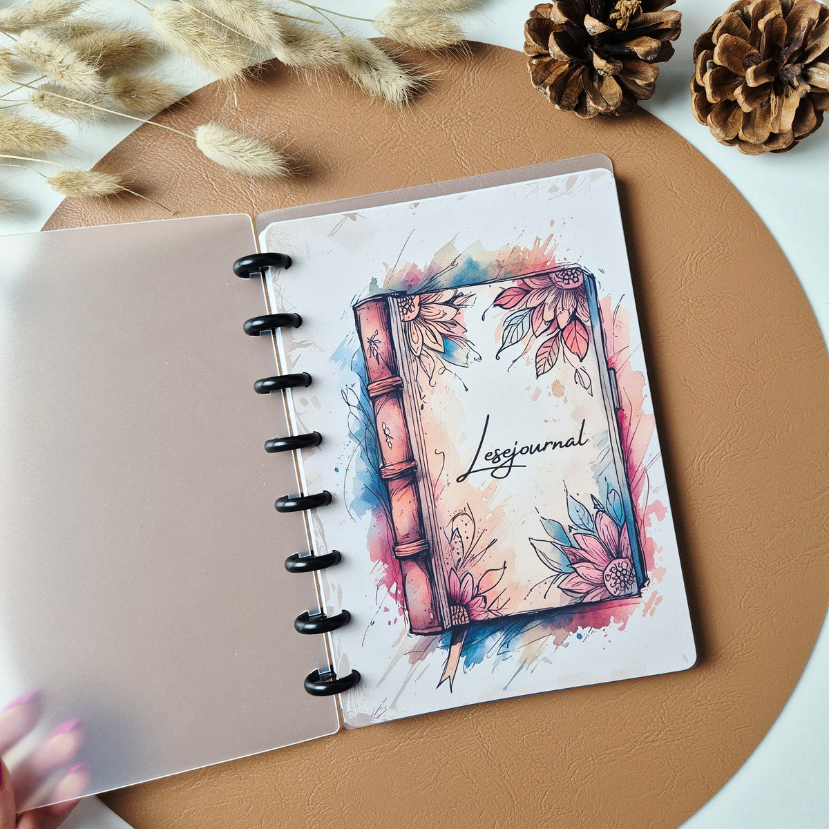 Lesejournal A5 mit Disc-Bindung – Lesetagebuch mit Buchbewertungen, Wunschliste und Lesetracker