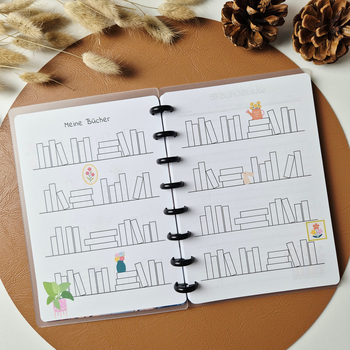 Lesejournal A5 mit Disc-Bindung – Lesetagebuch mit Buchbewertungen, Wunschliste und Lesetracker