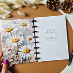 Discbuch A5 | Aquarell Gänseblümchen & Schmetterling Notizbuch