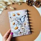 Discbuch A5 | Aquarell Gänseblümchen & Schmetterling Notizbuch