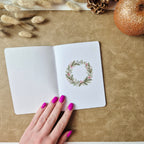 Notizbuch A6 gepunktet mit weihnachtlichen Naturmotiven