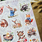 Stickerbogen Waldtiere in Aquarelloptik für Planer und Journals