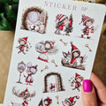 Weihnachtssticker mit märchenhaften Wintermotiven