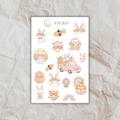 Oster-Stickerbogen in Pastellfarben