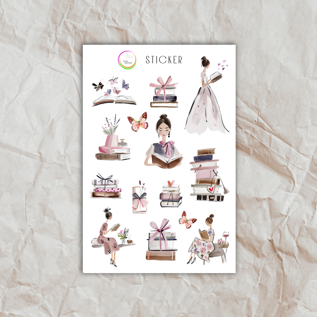Cozy Reading Sticker Set