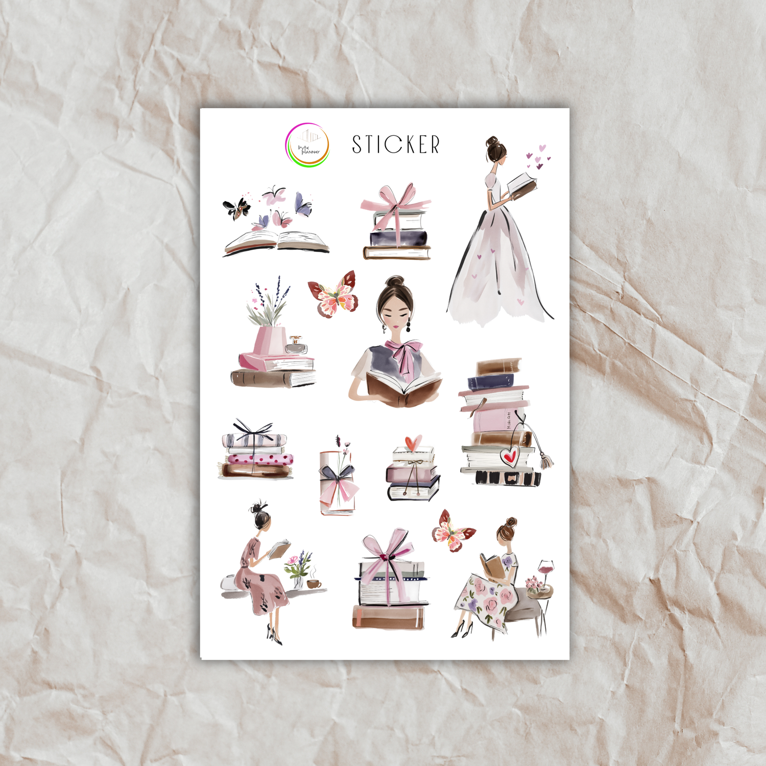 Cozy Reading Sticker Set